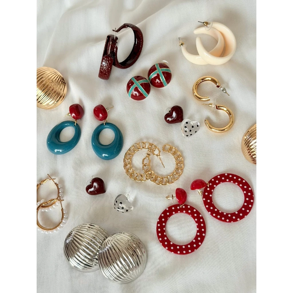 PHỤ KIỆN MOLLYE - (hình thật) Phụ kiện khuyên tai, dây chuyền nữ đi biển nhiều mẫu trendy, phong cách cá tính hiện đại