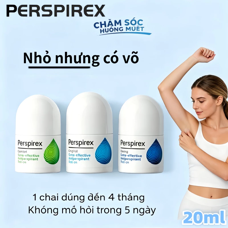 Lăn khử mùi Perspirex Original, không ố vàng, thích hợp cho những người có mùi cơ thể vừa phải và đổ mồ hôi nhiều 20 ml