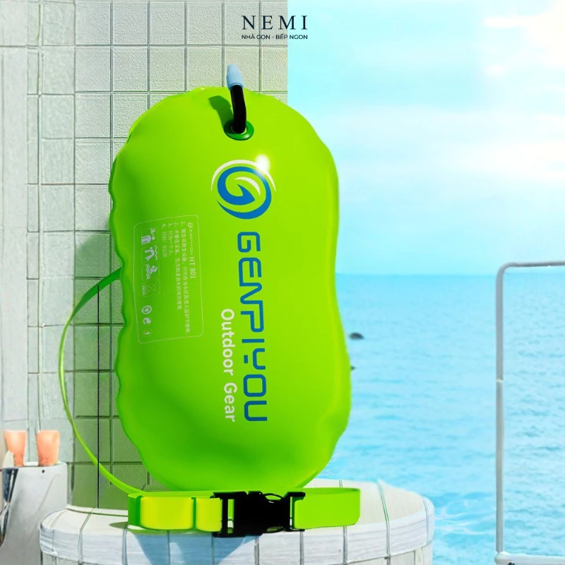 Phao bơi biển người lớn cứu hộ đa năng NEMI dung tích 20L, phao bơi trẻ em, phao bơi sông dày dặn chắc chắn