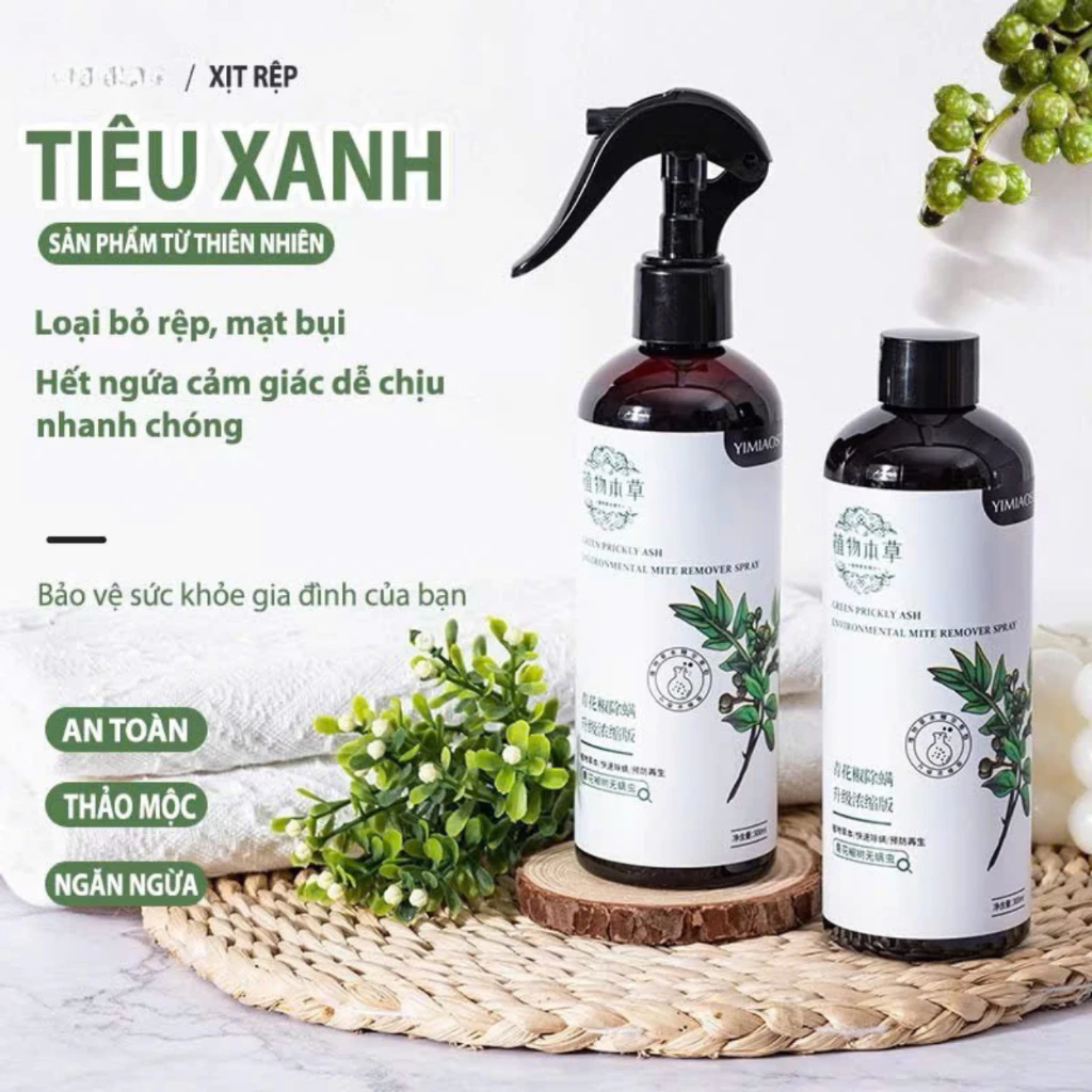 Chai Xịt Khử Mùi Diệt Ve Bọ Tiêu Xanh ,Bọ Rệp Côn Trùng 330ml Diệt Sạch Ve Rận Bọ Chét Ở Thú Cưng Sinh Học An Toàn