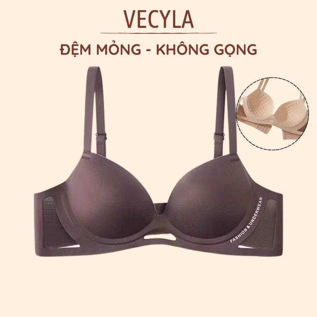 [ÁO FORM NHỎ] A 207 Áo lót nữ VECYLA áo lót đệm kiểm mới mỏng 1cm, không gọng ôm ngực, chống xệ