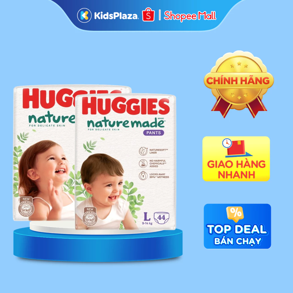 [NEW - SPV] Tã dán/ quần siêu cao cấp Huggies Nature đầy đủ size (Nội địa chính hãng)