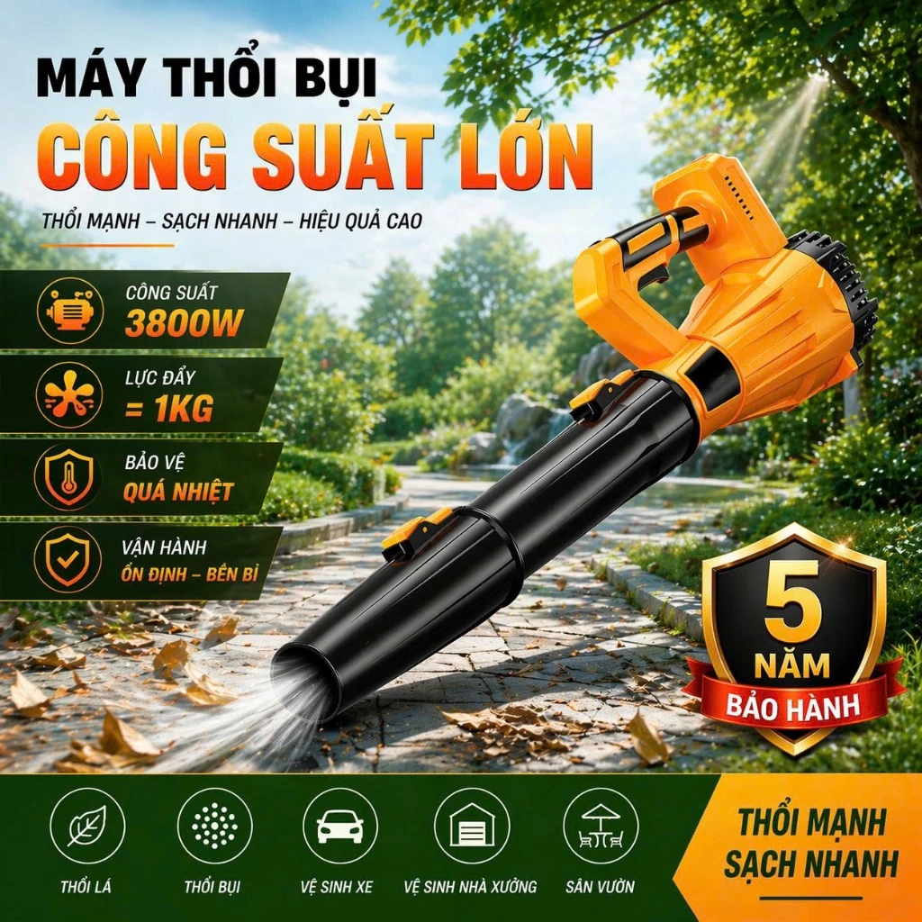 Máy Thổi Phản Lực Không Dây Dùng Pin MAKITA Công Suất Lớn 3800W, Thổi Bụi Cực Nhanh, Hoạt Động Mạnh Mẽ, Bền Bỉ