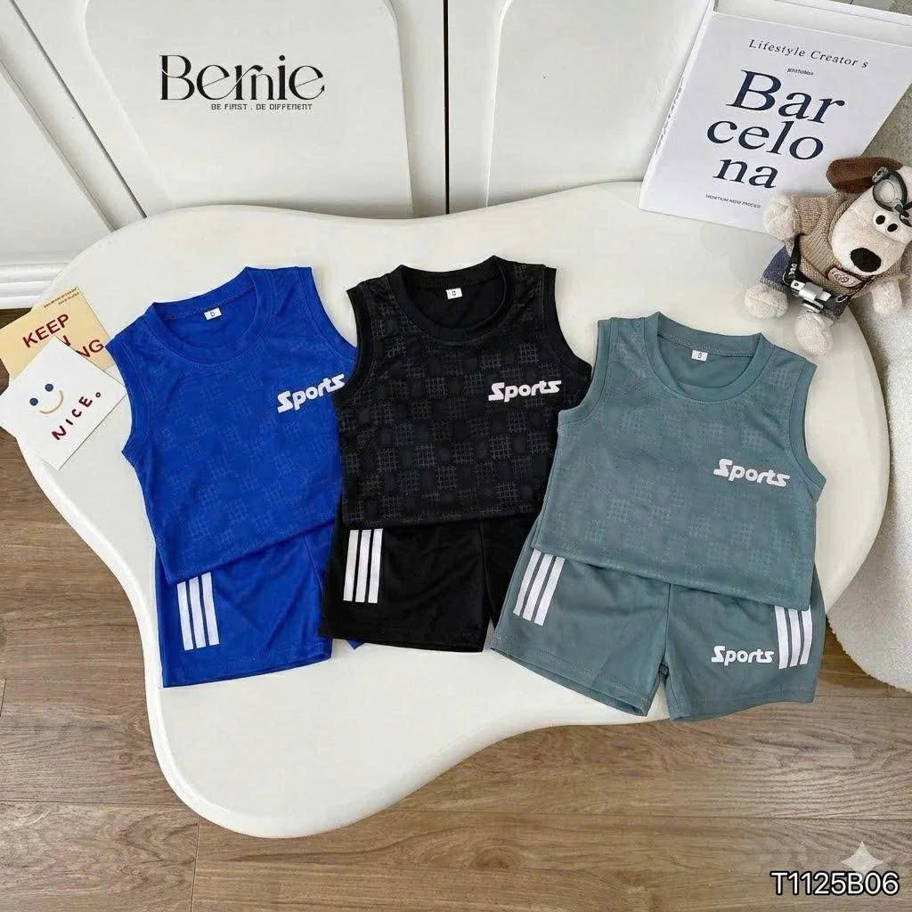 combo 3 bộ -5 bộ thể thao sport cho bé trai , đồ bộ thể thao bé trai 6-35kg chất thun lạnh mềm mát