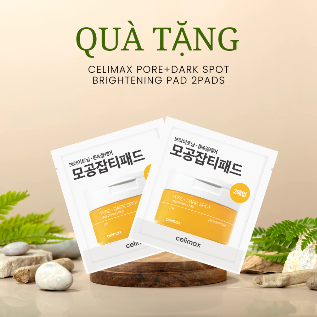 [QUÀ TẶNG] 2 GÓI Toner Pad Dưỡng Celimax Hỗ Trợ Dưỡng Sáng, Se Khít Lỗ Chân Lông Pore + Dark Spot Brightening (4 pads)