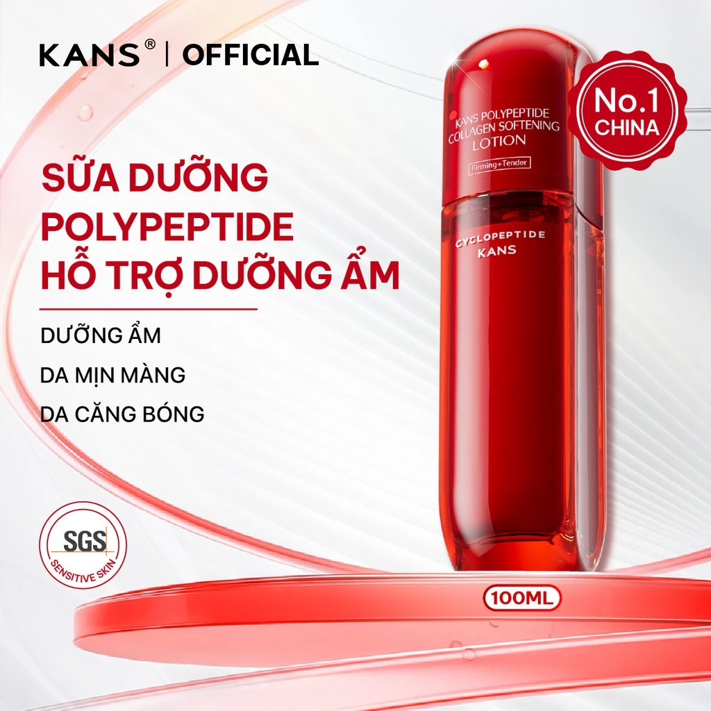 KANS Lotion Sữa Dưỡng Ẩm Chống Lão Hóa, Dưỡng Ẩm, Làm Mờ Nếp Nhăn, Đốm Nâu, Phục Hồi, Săn Chắc Da Peptide Collagen