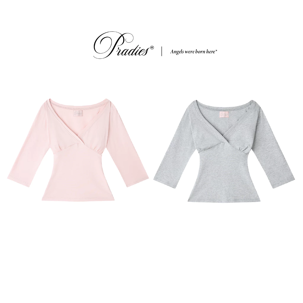 Áo Tay Lửng Cổ Tim PRADIES - Doris Top