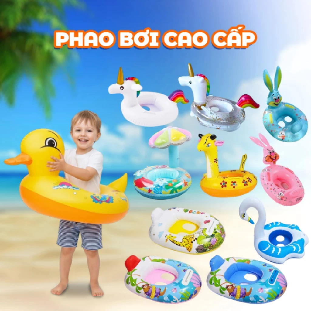 Phao Bơi Em Bé Hình Thú Didooglt – Xỏ Chân An Toàn, Chống Lật