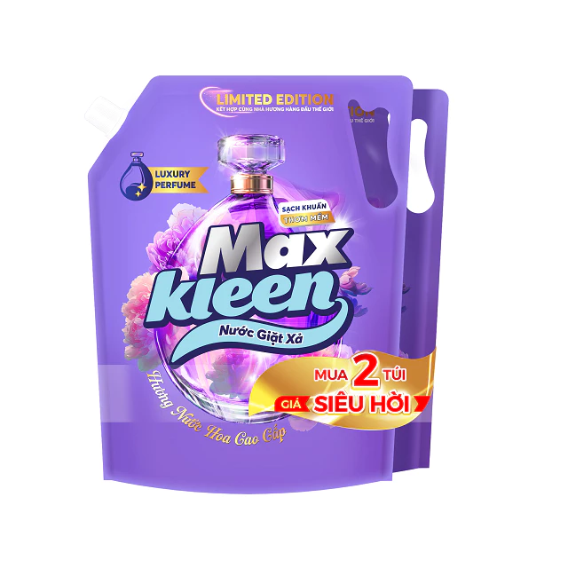 [LIVE] Combo 2 Nước Giặt Xả MaxKleen Hương Nước Hoa Cao Cấp