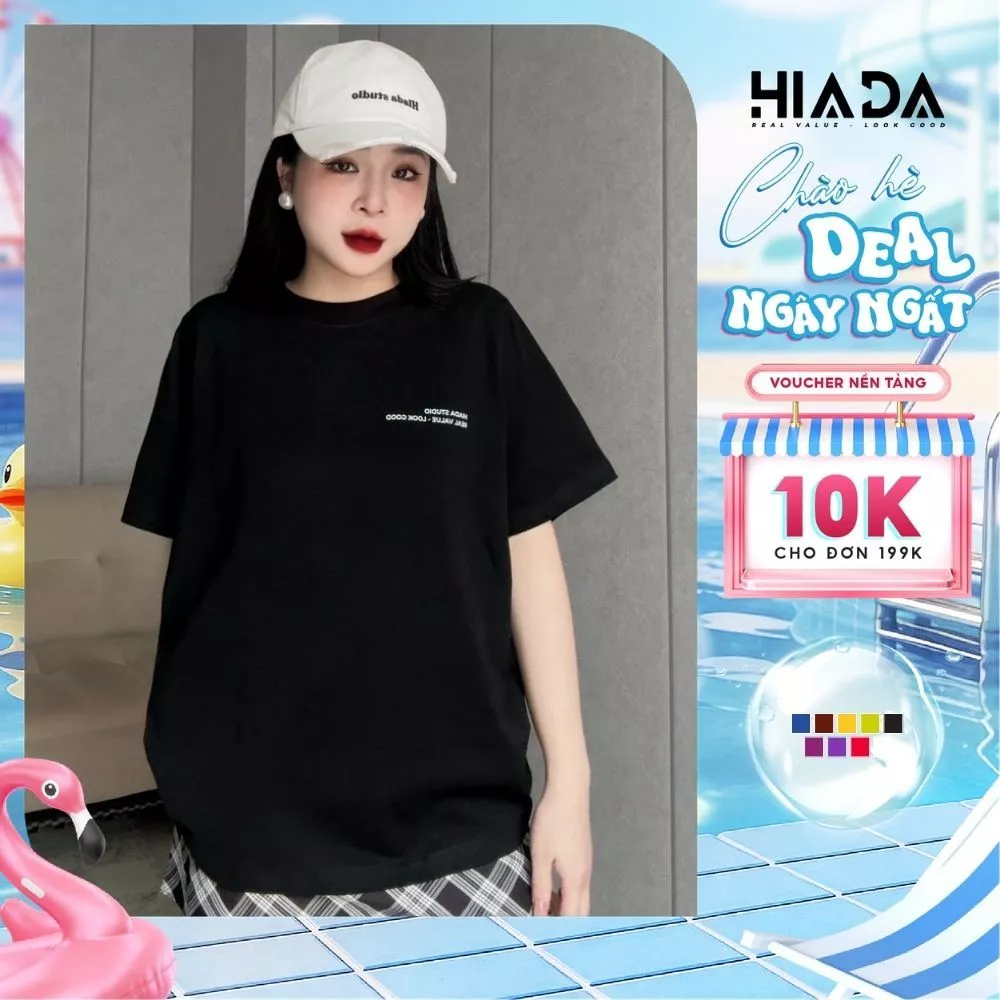 Áo thun Boxy form chữ A nam nữ chất cotton cao cấp [ HIADA 11 ]