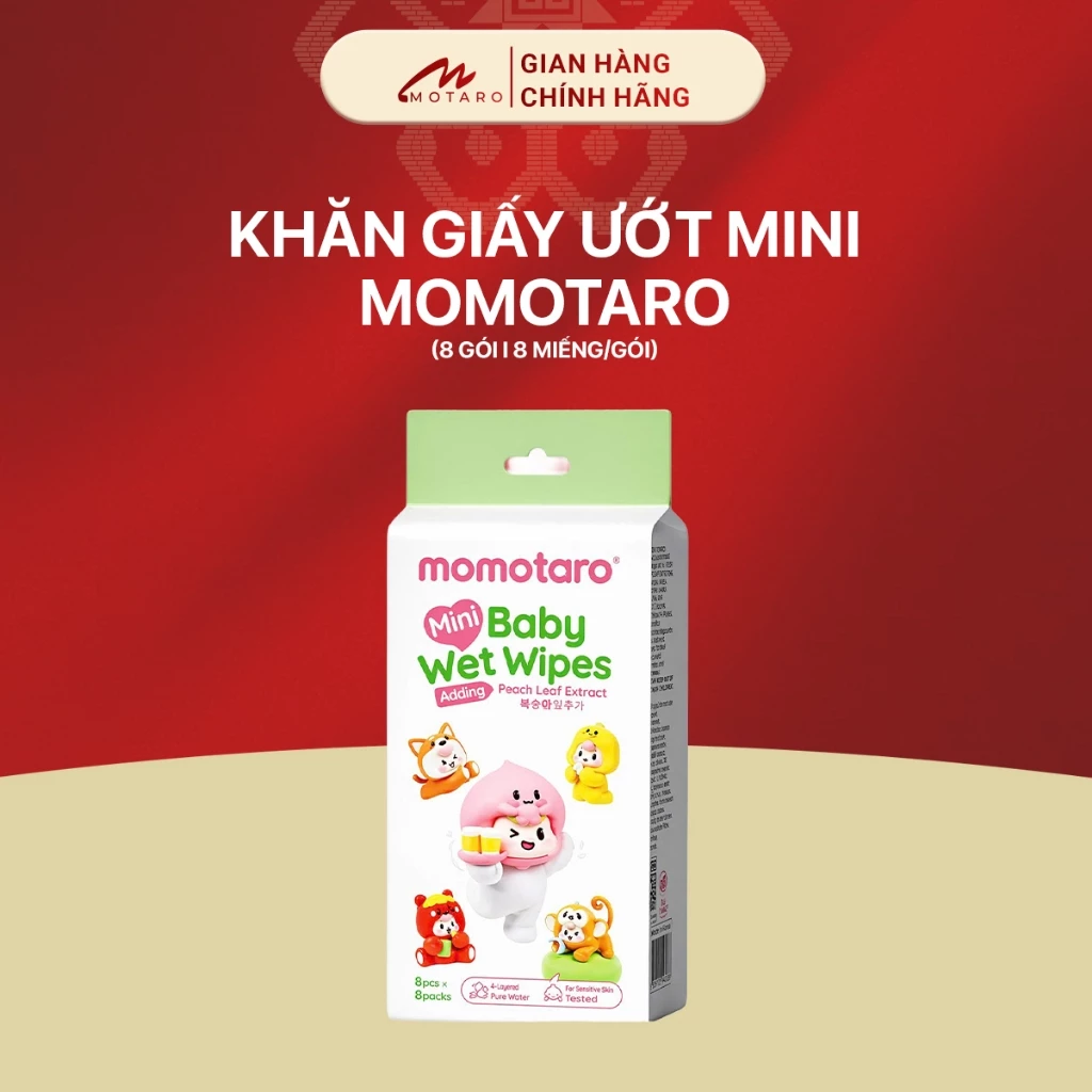 [GIFT] Túi Khăn Giấy Ướt Mini Momotaro