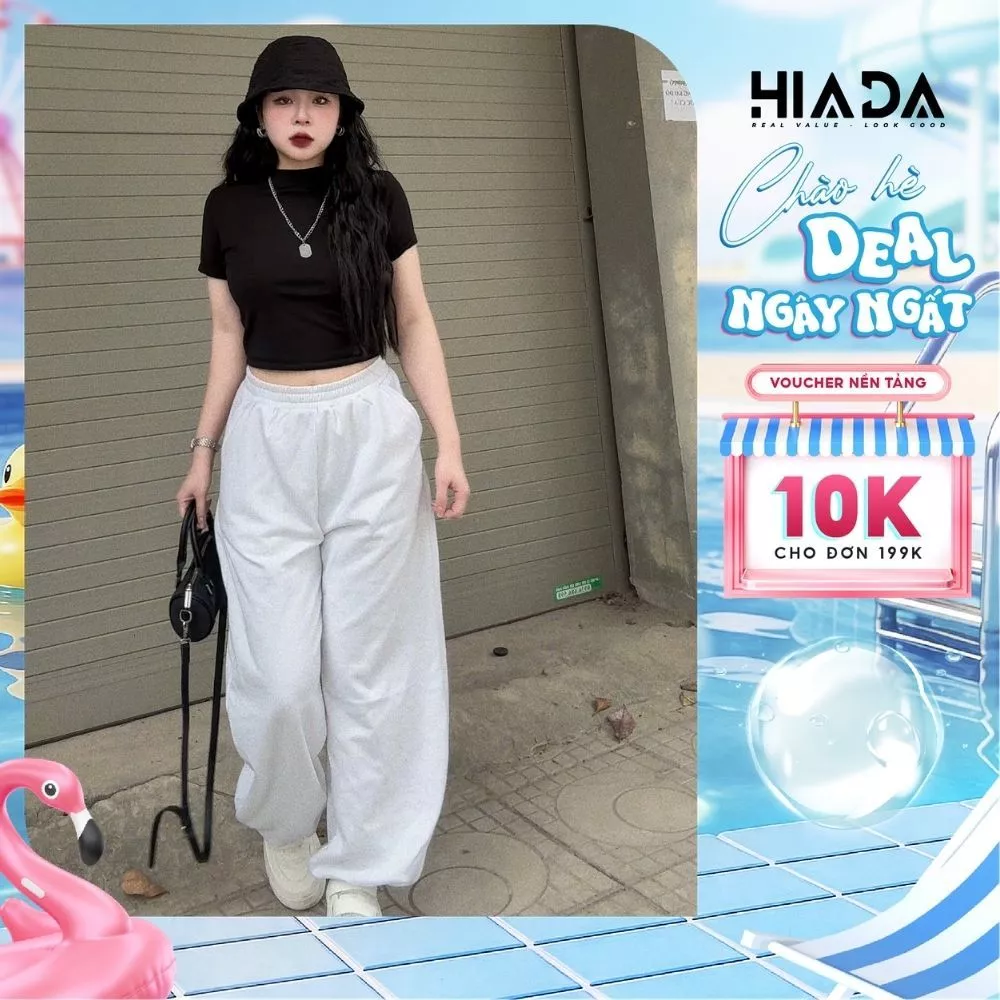 Quần Jogger HIADA nỉ da cá cạp chun bo gấu năng động [HIADA 20]