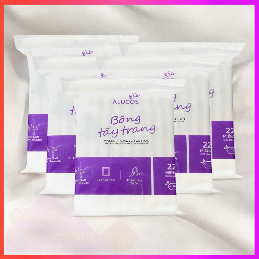 [Combo 5] Bông Tẩy Trang Alucos 222 miếng/gói