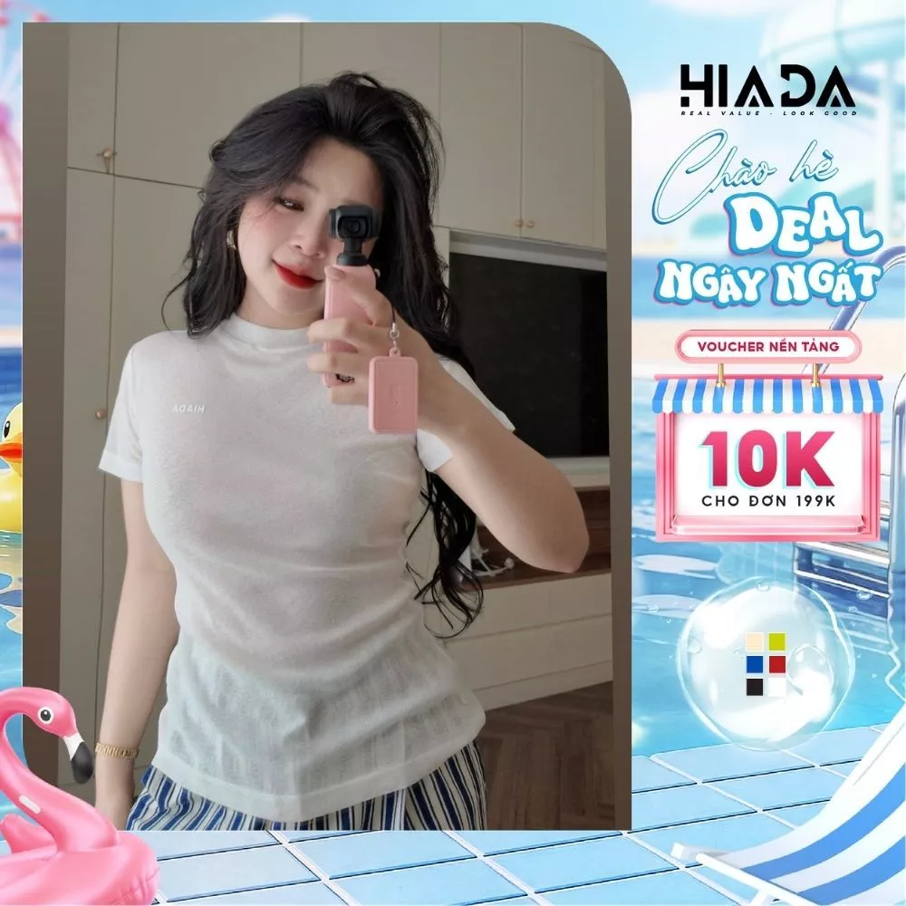 Áo thun sương nữ mỏng cổ cao co giãn 4 chiều mềm mại ôm Body [HIADA 22]