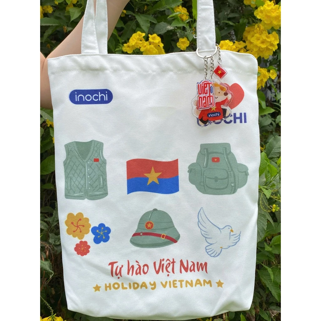 [QUÀ TẶNG KHÔNG BÁN] Túi Tote Canvas Inochi “Tự Hào Việt Nam” – Phong Cách Trẻ Trung, Đậm Chất Việt