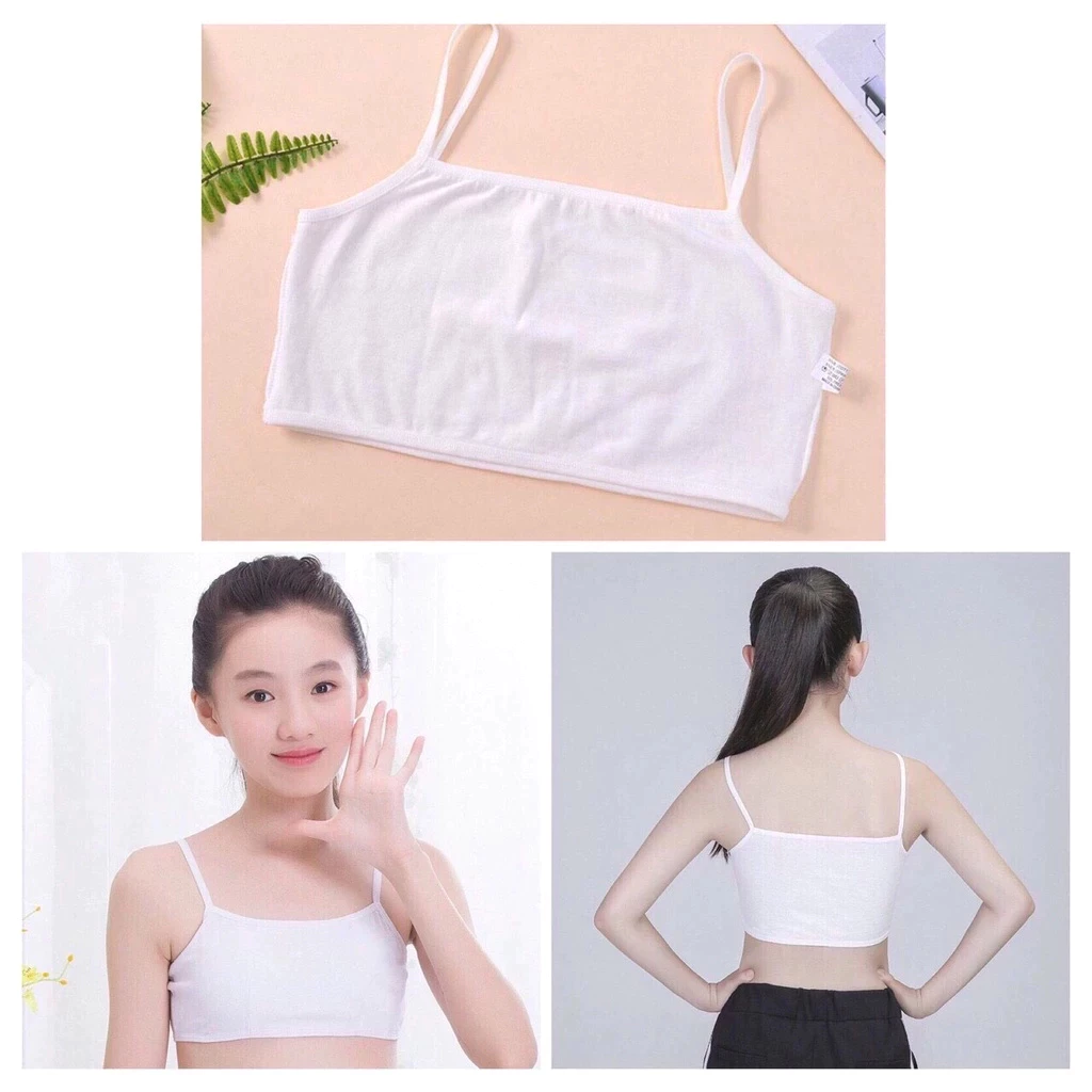 Áo Lót cotton không mút  dáng ngắn, dáng dài cho bé gái. Cấp 1.2