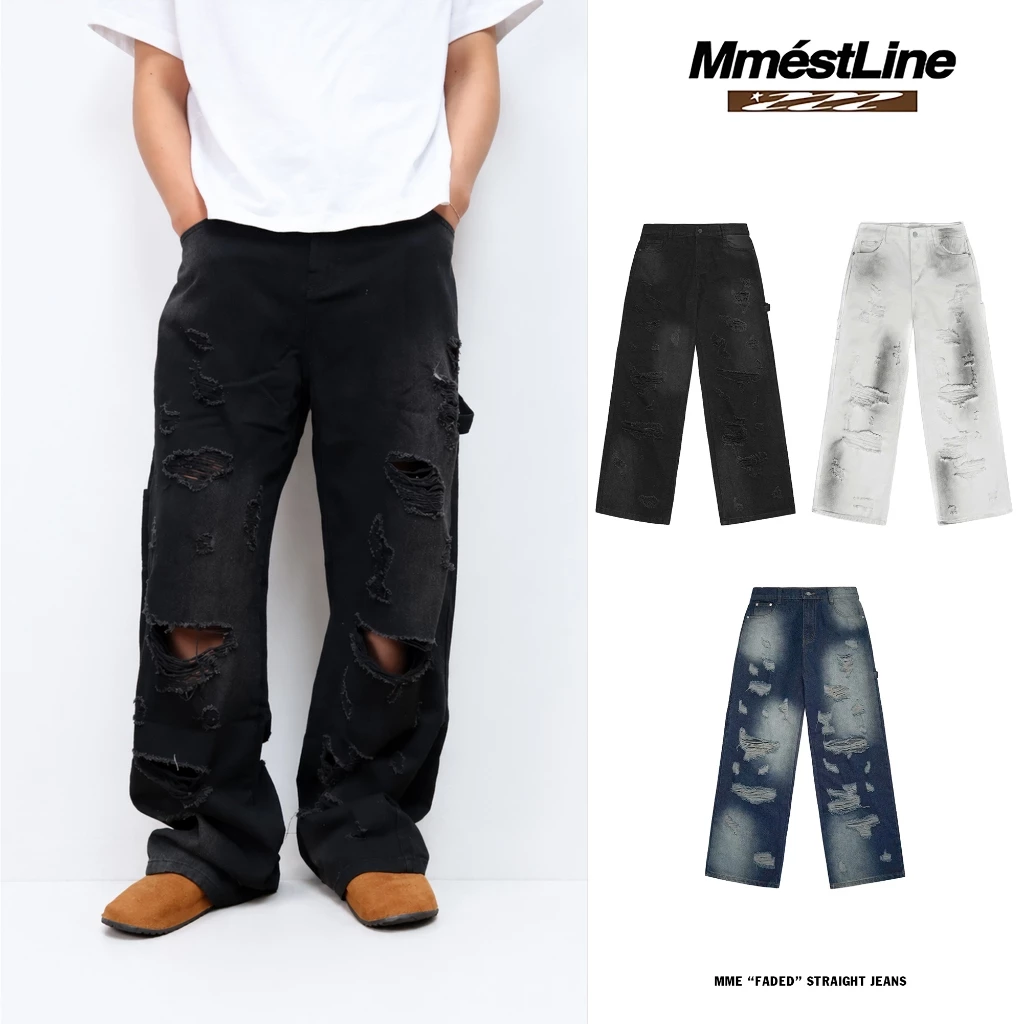 Quần Jeans MMESTLINE “FADED” form Straight Fit Premium Denim