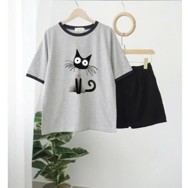 [RẺ VÔ ĐỊCH] Set Bộ mặc nhà mát , Đồ bộ nữ mặc nhà mặc ngủ quần đùi kate Áo thun chất vải mèm mát ko xù