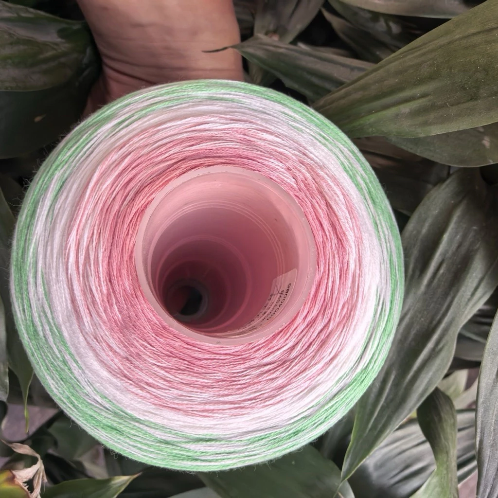 Len Trung Cotton Chuyển Màu 500g chập 6 Sợi – Len Cake Móc Áo Khăn Handmade