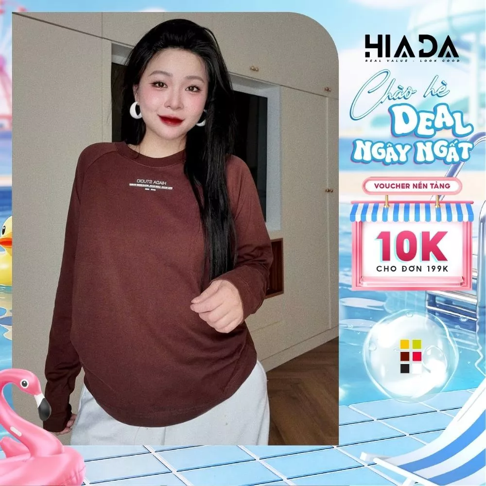 Áo thun babytee HIADA Raglan cổ tròn dài tay chất cotton Quảng Châu Top nữ tính [HIADA 18]