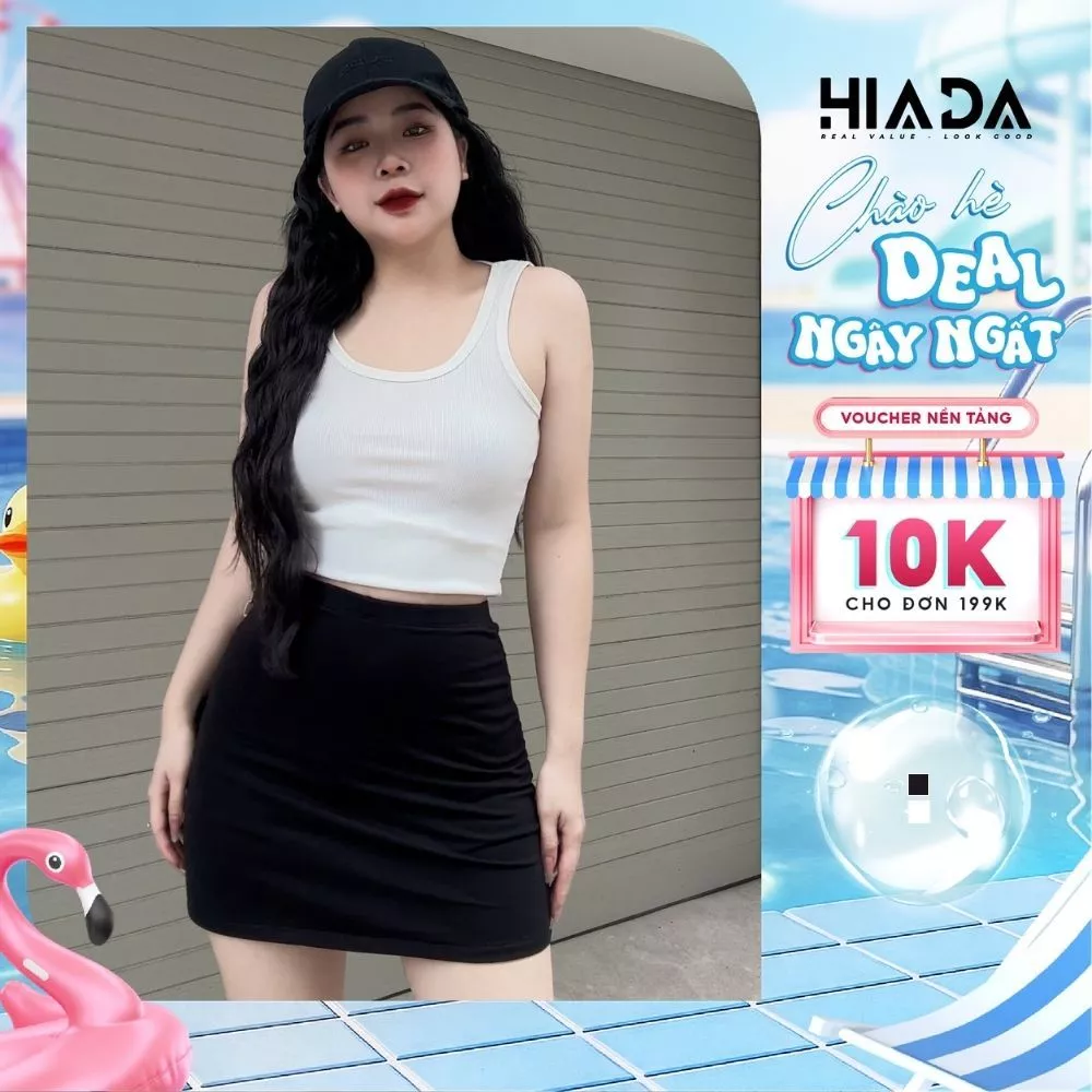 Chân váy thun chữ A chất liệu Cotton co giãn 4 chiều [HIADA 12]