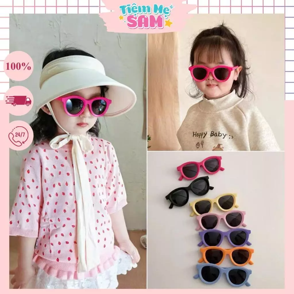 Kính râm cho bé thời trang phong cách mẫu mới Hàn Quốc phối đồ, đi biển (KINH01)