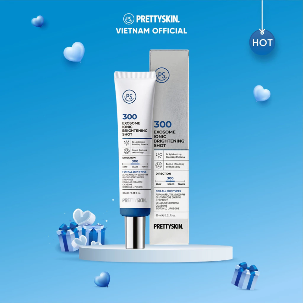 Tinh chất vi gai dưỡng sáng căng bóng exosome ionic brightening shot PS. PRETTYSKIN.