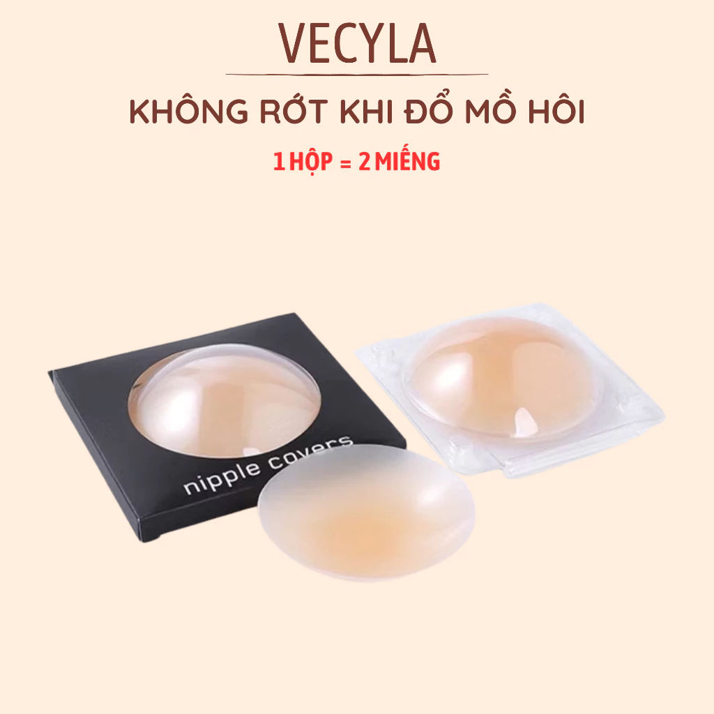 Hộp 1 đôi dán tàng hình silicon sinh nhiệt tự thân siêu dính VECYLA
