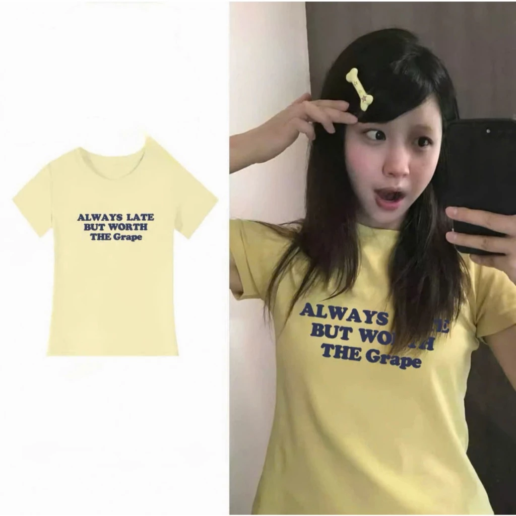 Áo babytee croptop nữ ngắn tay,áo thun forrm fit Alway màu mơ chất thun tăm co giãn tôn dáng cá tính