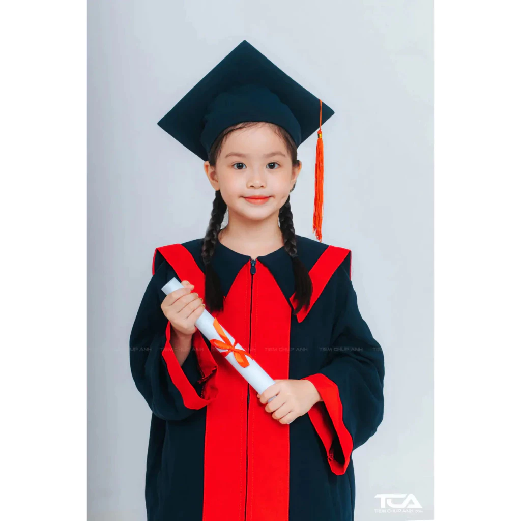 Bộ áo mũ cử nhân tốt nghiệp trường mầm non tiểu học trung học hàng chất lượng ( áo kèm mũ )
