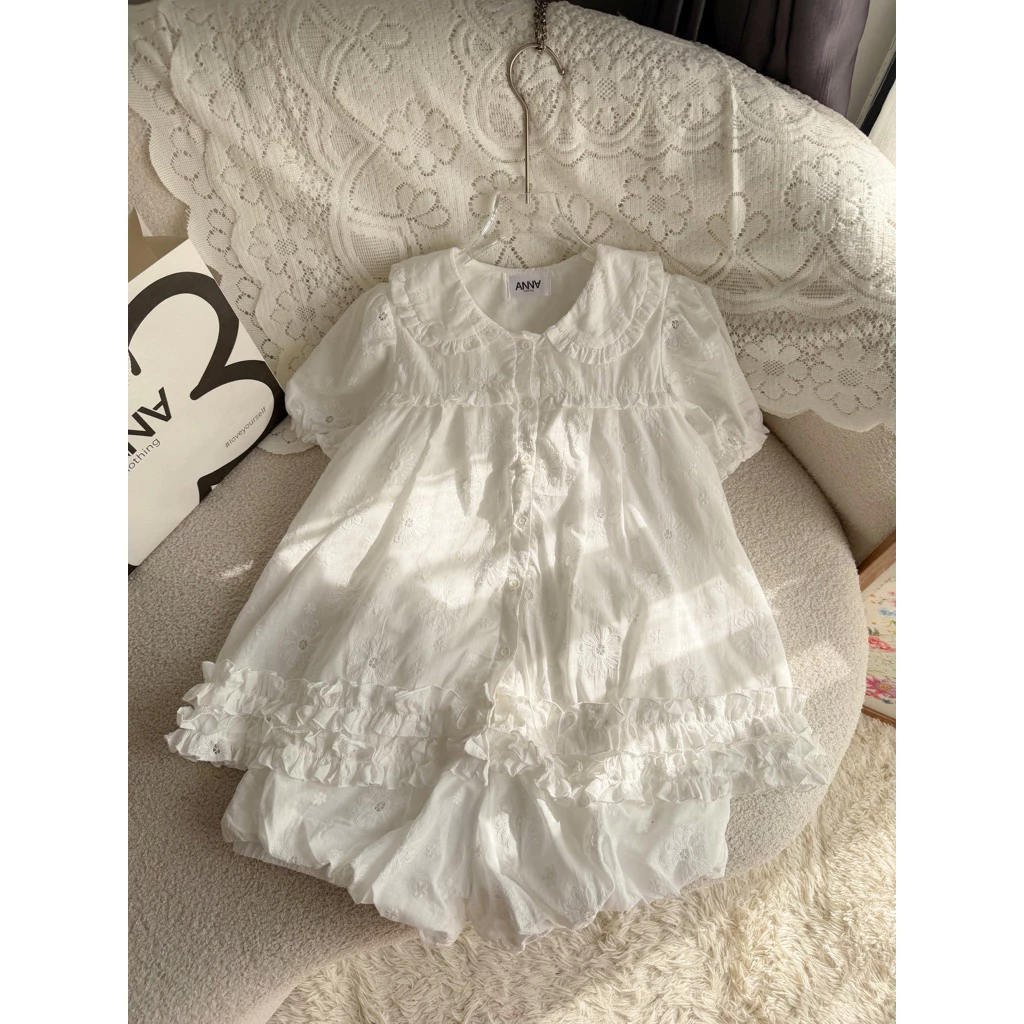 Set Bộ Kiểu Nữ Trắng Ren Thêu Anna - Set Noha