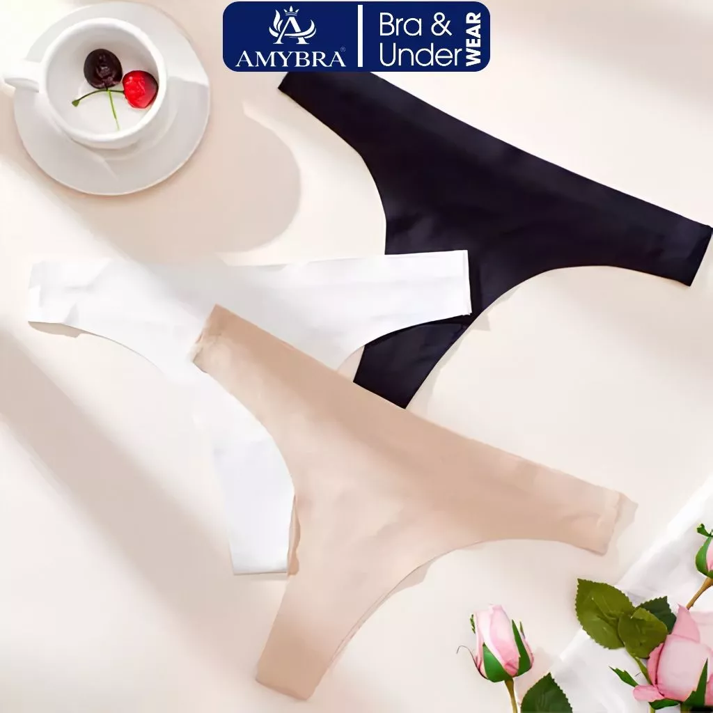 Combo 3 Quần Lót Nữ Đúc Su Không Viền - Set 3 Quần Chip Nữ Đáy Dán Chắc Chắn AMYBRA L716