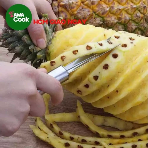 Dao Gọt Vỏ Dứa Dao Khoét Mắt Dứa Đẩy Mắt Trái Thơm Thép Không Rỉ Tiện Lợi