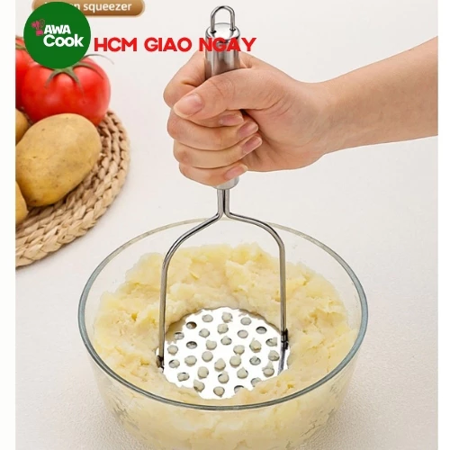 Dụng cụ nghiền khoai tây trái cây rau củ được làm từ thép không gỉ cầm chắc tay bao chất lượng