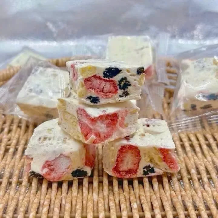 500gr Kẹo Nougat Hạnh Phúc, Bánh Bông tuyết ít ngọt, Cho Người Ăn Kiêng, Giảm cân, Ăn Vặt Healthy