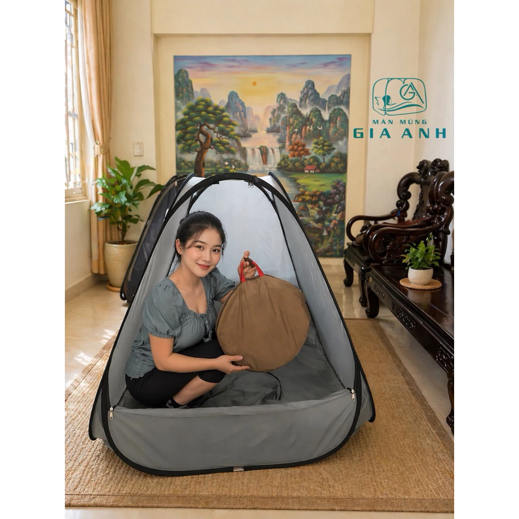 Lều Xông Hơi tự bung gấp gọn tại nhà ( Màu Ngẫu Nhiên) - Lều xông hơi sau sinh chống thấm nước - BH  24 Tháng