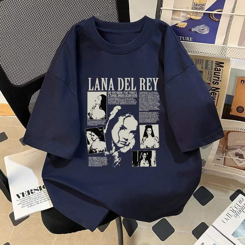 Áo Thun Phông Nữ Nam 3158 Tay Lỡ Form To Rộng KONOVA chất cotton in hình LANA DEL REY