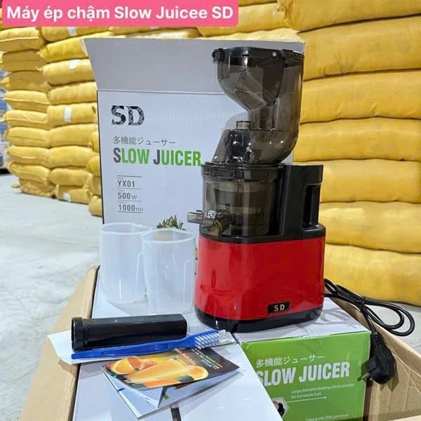 Máy Ép Chậm Ép SD JUICER Ép Nguyên Quả, Máy Ép Hoa Quả, Rau Củ Ép Kiệt Bã Dễ Dàng, Đa Năng.