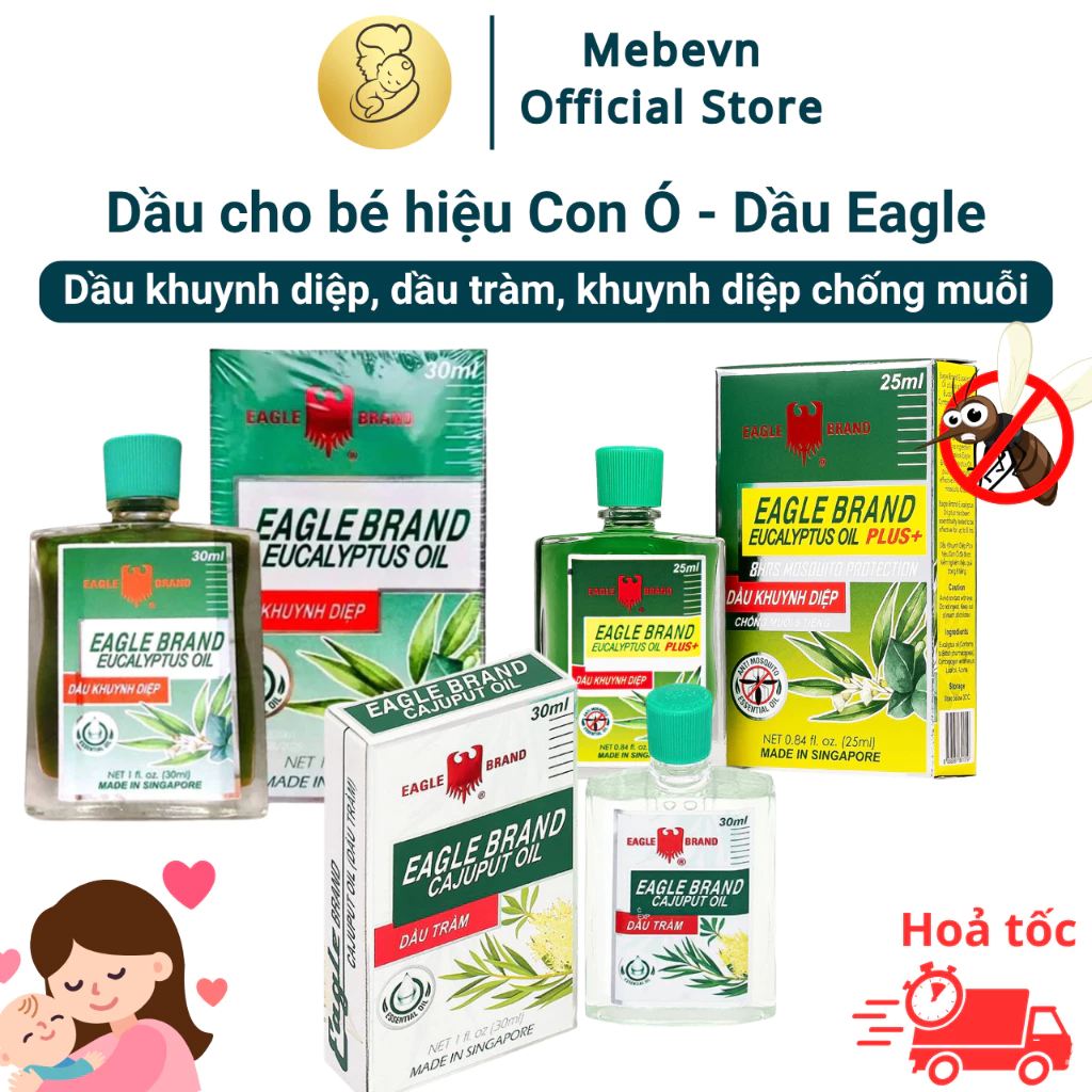 [CHÍNH HÃNG] Dầu khuynh diệp cho bé Ealge Brand Singapore, dầu khuynh diệp giúp giữ ấm, chống muỗi