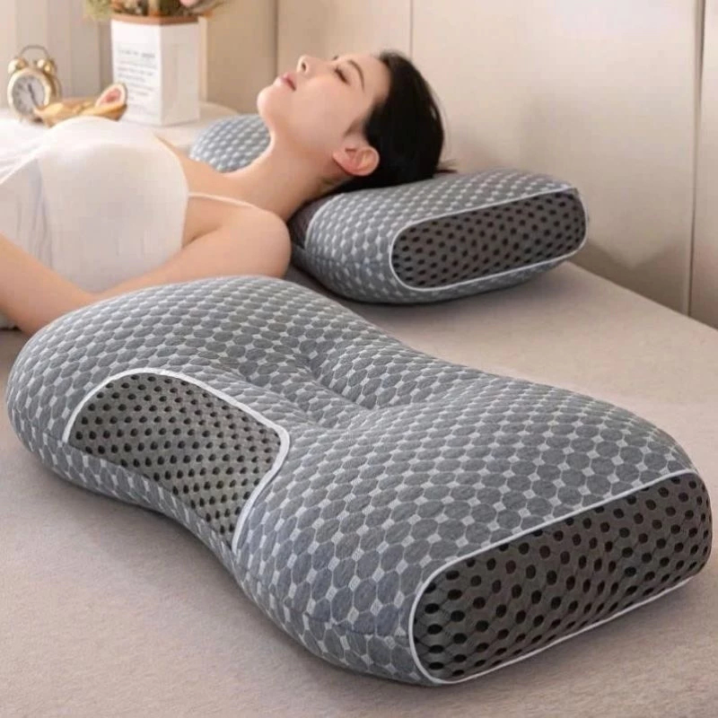 Gối Ngủ Công Thái Học Êm Ái Gối Ngủ Spa Massage Thiết Kế Đặc Biệt Hạn Chế Ngáy Giúp Ngủ Ngon kích thước 46x74cm