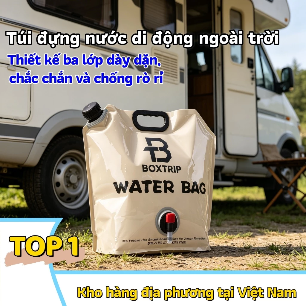 Giảm 50% | Túi Nước Ngoài Trời Bán Chạy Nhất, Hơn 40k Đã Bán, Siêu Dày Chống Rò, Có Vòi Tiện Lợi