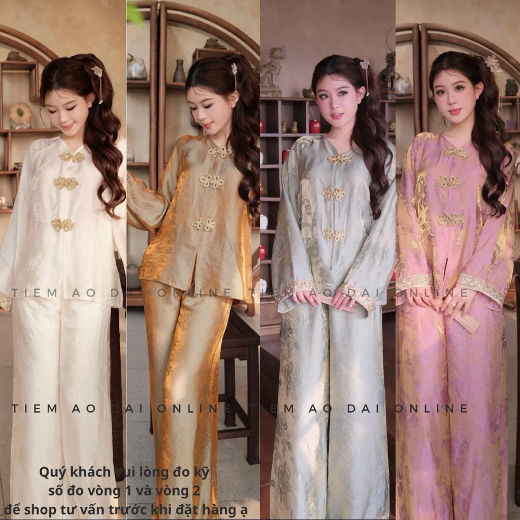 PP02 Áo Pháp Phục Ánh Kim Cao Cấp Đi Chùa Form Rộng Đẹp- Đồ Đi Chùa-Áo Lam-Áo đi chùa-Áo phật tử