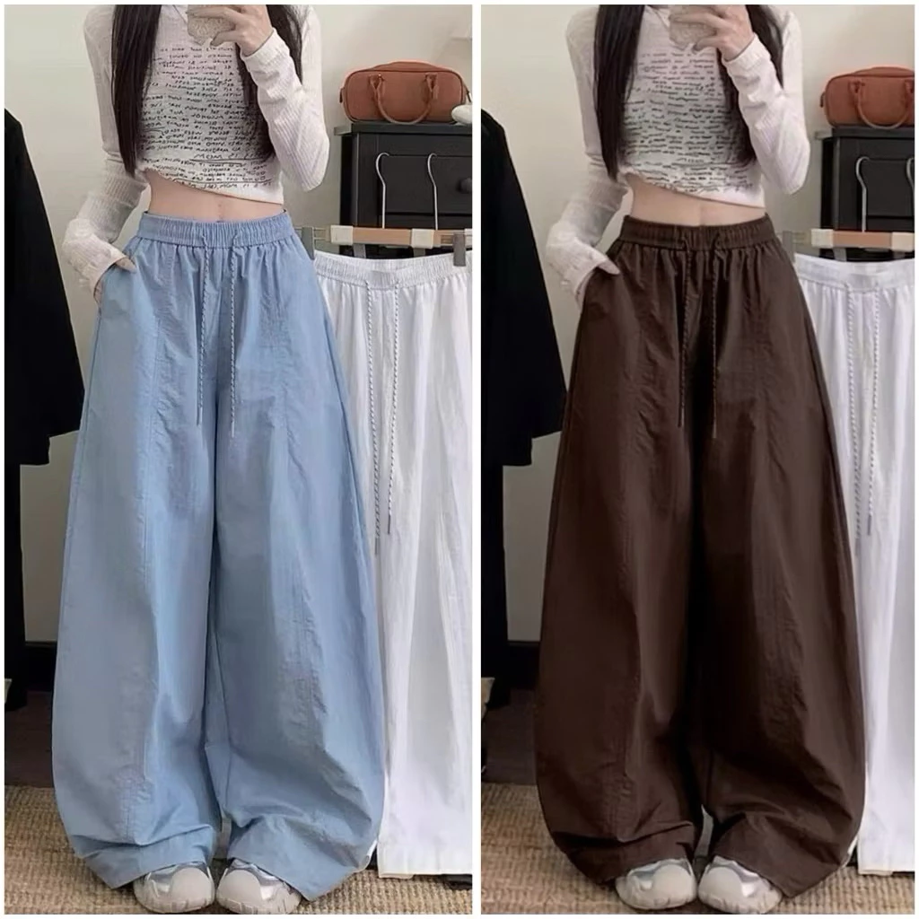QUẦN ỐNG RỘNG CHẤT KAKI NHẬT CẠP CHUN KÈM DÂY RÚT SANG CHẢNH M368
