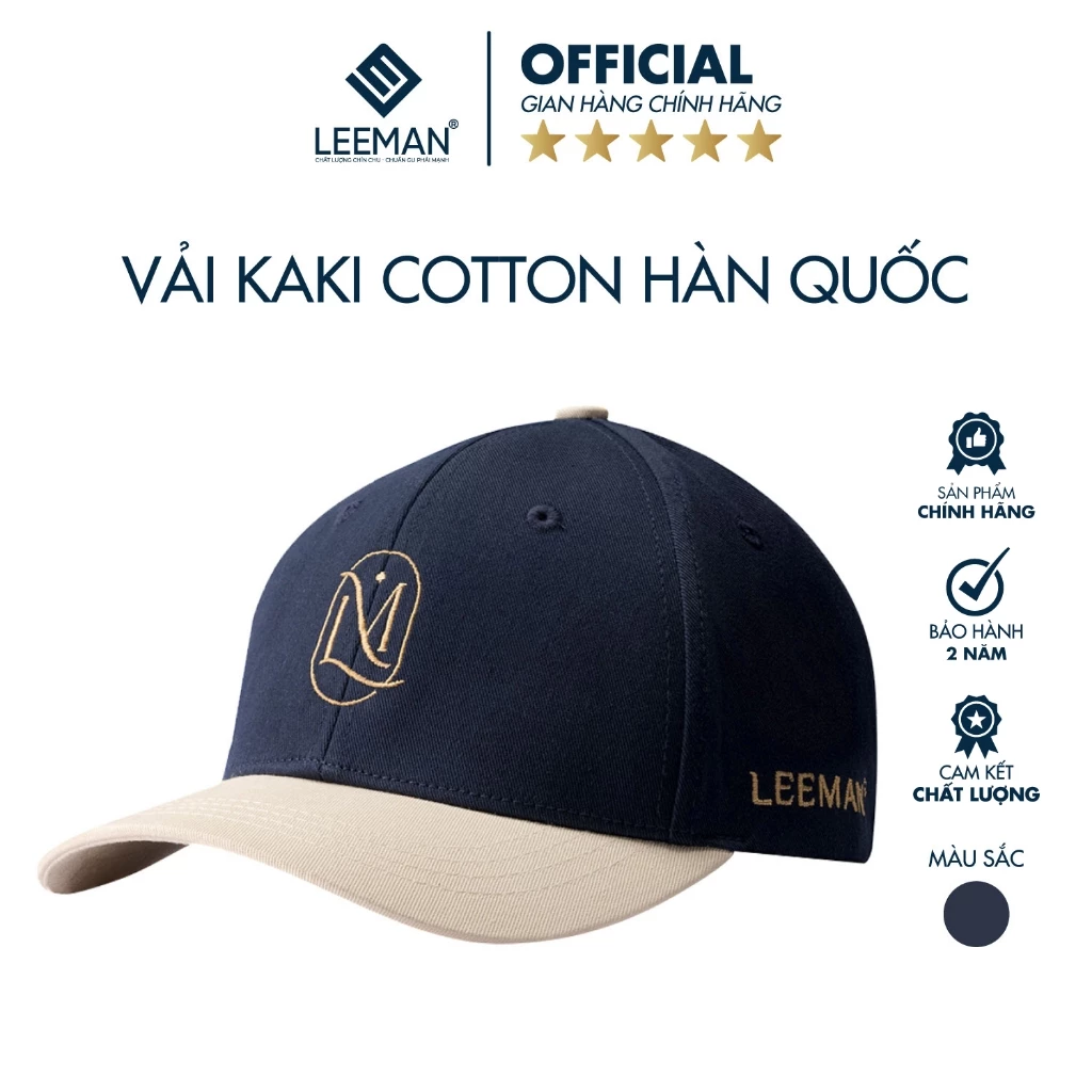 Mũ Lưỡi Trai Màu Trơn Leeman Signature N01, Nón Kết Nam Đơn Giản Vải Kaki Cotton Hàn Quốc