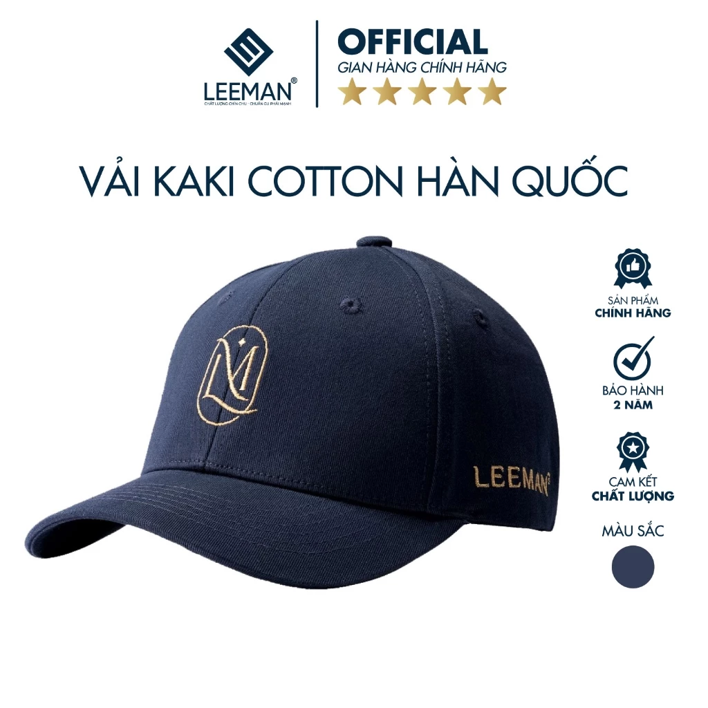 Mũ Lưỡi Trai Màu Trơn Leeman Signature N02, Nón Kết Nam Đơn Giản Vải Kaki Cotton Hàn Quốc