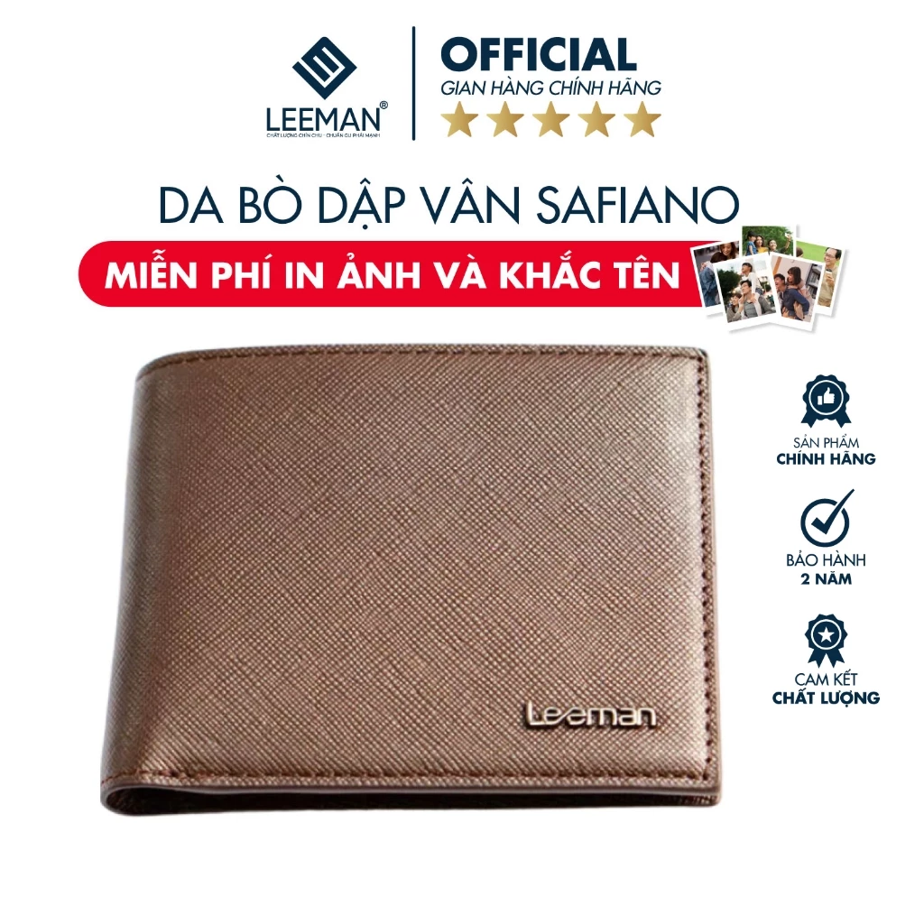 [ CÓ KHẮC TÊN ] Ví Nam Cao Cấp Bellamy Plus Chính Hãng LEEMAN Thiết Kế NamTính Hiện Đại Đựng Thẻ NameCard
