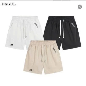 (M-36) Combo 2 quần short kaki thô nam nữ DAGUL, chất vải dày dặn, logo thêu [SPORTS] chỉ ánh kim, thiết kế đơn giản, lê