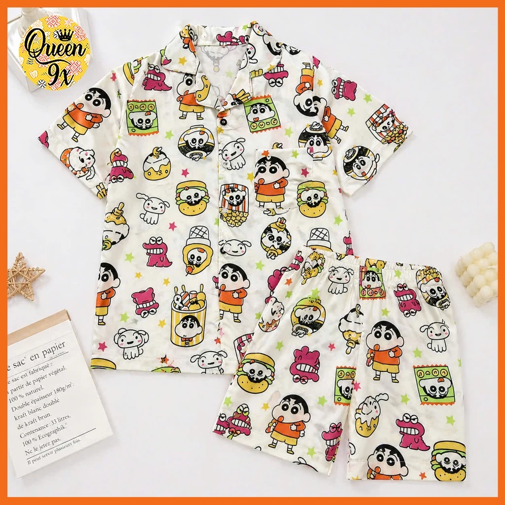 Bộ Pijama, Đồ Bộ Mặc Ở Nhà Cho Nữ Dáng Cộc xinh xắn dễ thương Shin caro