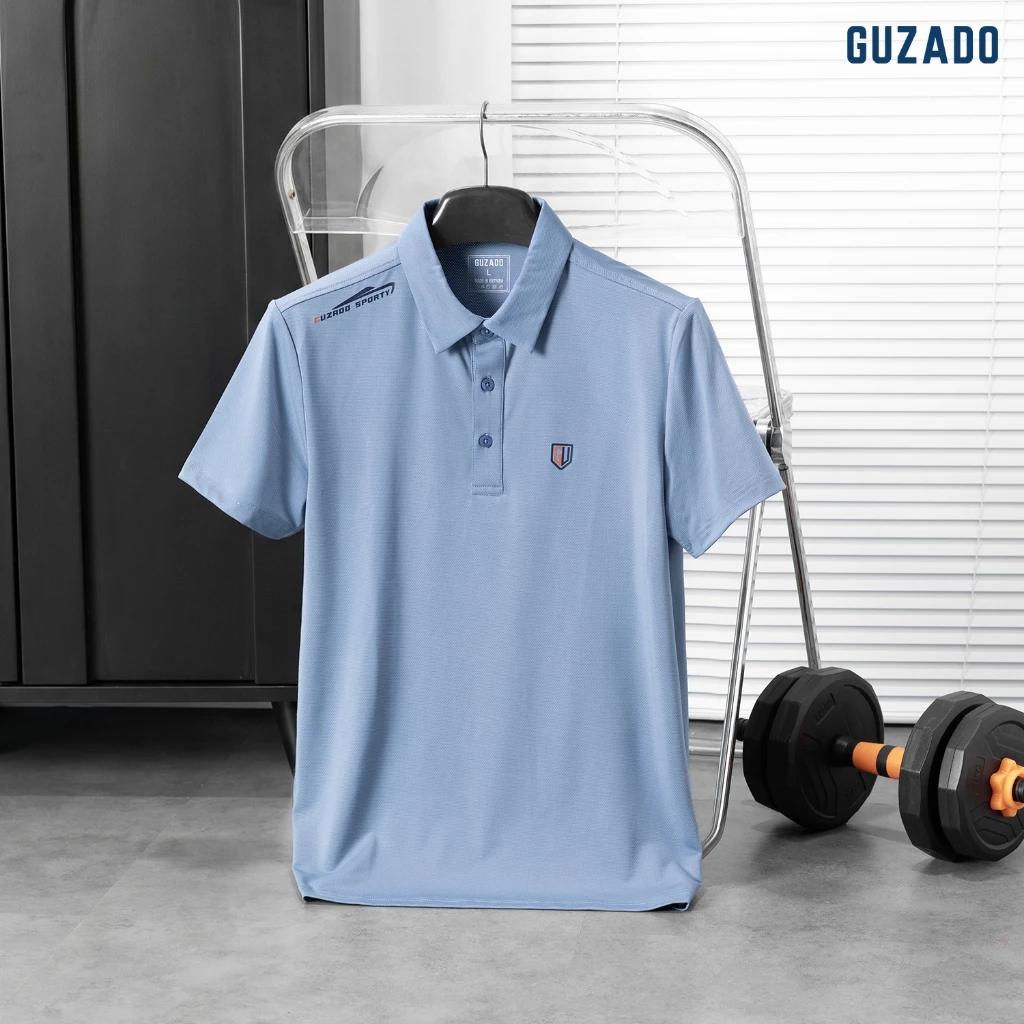 Áo Polo Nam GUZADO Pickleball Vải Coolmax SIÊU THOÁNG KHÍ Thấm Hút Co Giãn Thoải Mái GPL03-GAPS25S003