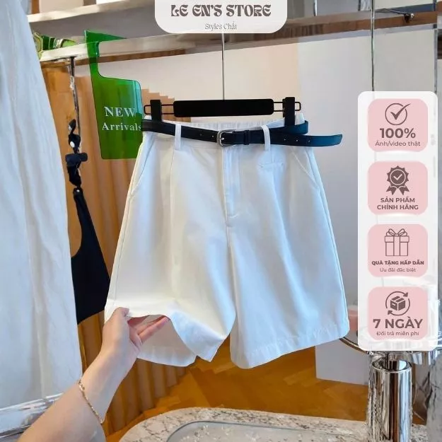 Quần Đùi Lửng Nữ Dài 46cm – Quần Short Lửng Thô Kaki, Form Rộng Thoải Mái, Dễ Phối-Q119